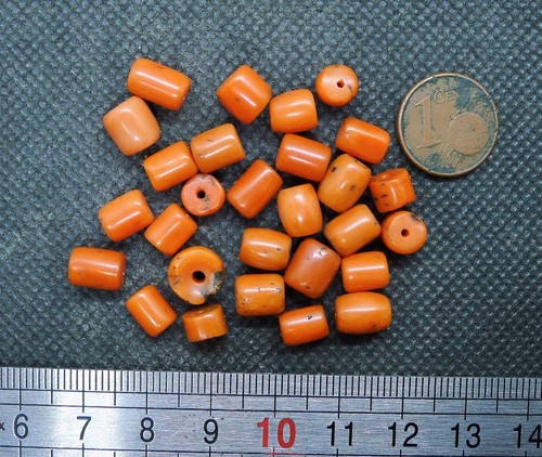 Lot perles 5mm corail - lot,