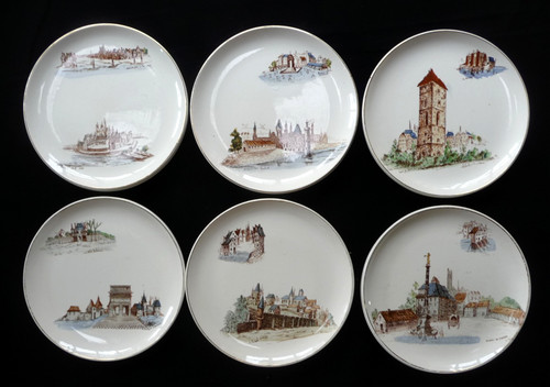 Assiettes service vieux - assiettes,