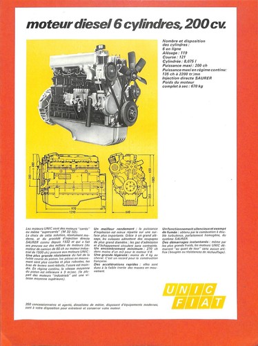 Unic fiat moteur 200 - fiat,