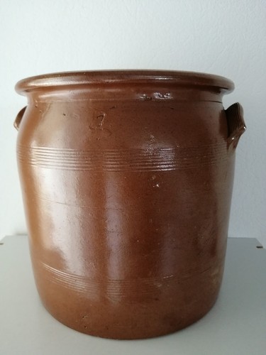 Ancien grand pot - grand, pot/saloir