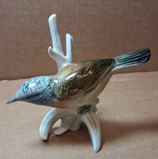 Karl Ens oiseau  porcelaine sur branche Saxe Germany