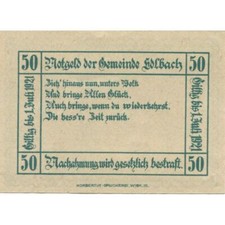 [#284622] Billet, Autriche, edlbach, 50 Heller, Blason, 1921 UNZ - Farine:FS 