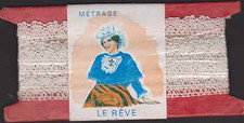 RUBAN DE DENTELLE MERCERIE ANCIEN-CARDETTE 3M05-ETIQUETTE ARLESIENNE/LE REVE ABY