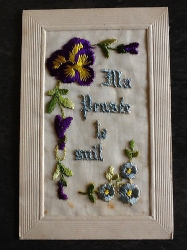 Carte brodee pensee - ma, te