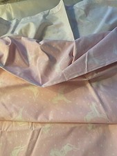 HOUSSE DE COUETTE EDREDON BEBE FILLE ZARA HOME ROSE BLANC CHEVAUX 1,20m x 1m