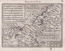 Carte De La Palestine, Israël, Terre Sainte, Palästina, Gravure D'Ortelius 1588