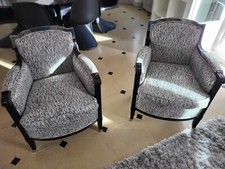 2 Fauteuils théâtre tapissier 