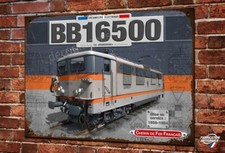 Plaque métal déco format 40x30cm Locomotive électrique BB16500 Train SNCF