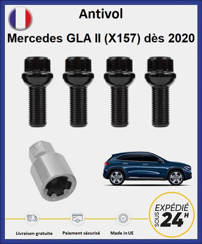Ecrous antivol roues noir - ecrous,