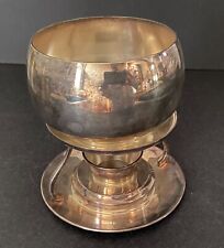 Fondue à chocolat métal argenté, signé Plasait Orfèvre, TBE, 