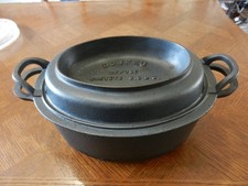 Ancienne cocotte 4 Litres en fonte naturelle Doufeu Le Creuset 