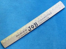 Ancienne règle en bois publicitaire  JOB  Double décimètre