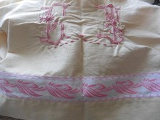 ANCIEN DRAP METIS CREME "CT"