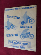 prospectus catalogue cyclo moto : PALOMA  production 1962