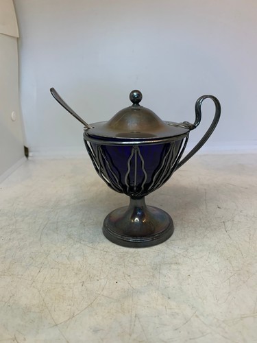 Ancien moutardier metal - ancien, en