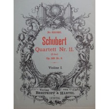 SCHUBERT Franz Quartett No 11 op 125 No 2 Violon Alto Violoncelle