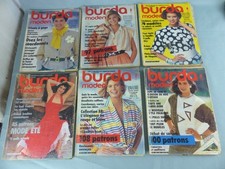 BURDA MODEN lot de 10 anciens