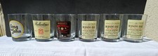 lot de 6 verres à whisky scotch Long john Johnson Ballentine's Hudson's bay