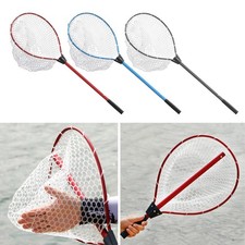 Filet de pêche épuisette, poignée télescopique pliable et pliable, maille en