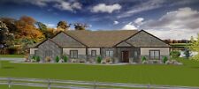 2225 Sq.Ft. Ranch house plans 4-5 Bed, 4 Bath, 3 Garage, Study - PDF ONLY