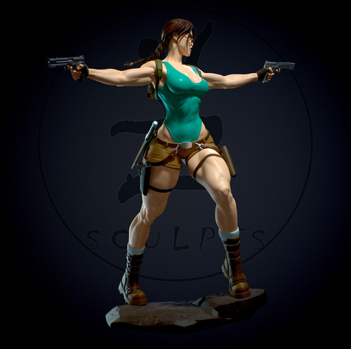 Tomb raider figurine résine - raider,