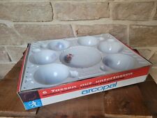 ENSEMBLE 6 TASSES ET SOUCOUPES THÉ VERRE OPALE ARCOPAL VINTAGE...☕️