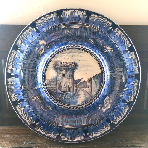 Rare grand plat decoratif - grand,