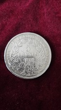  Pièce de monnaie Argent 5 francs Ceres A  1850  