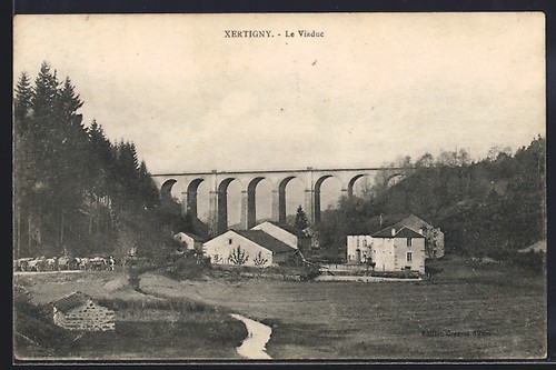 Cpa xertigny viaduc - cpa,