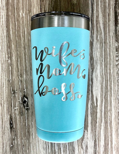 Wife mom boss - laser, engraved