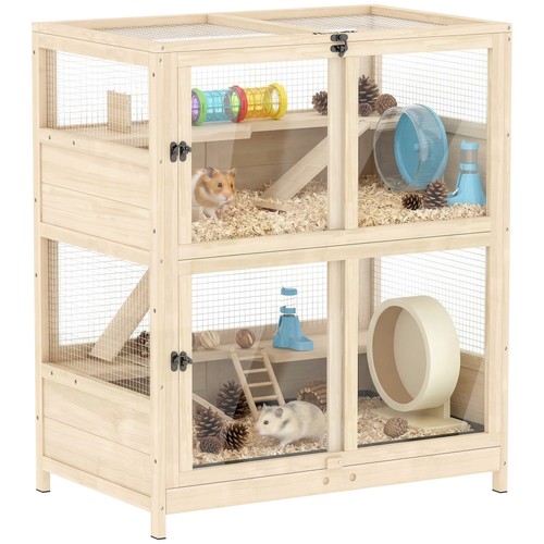 Wooden hamster cage tier - wooden,