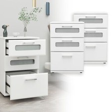 2x Table de nuit chevet avec 3