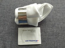 ROND DE SERVIETTE AIR FRANCE INOX GUY DEGRENNE LOGO CREVETTE+SERVIETTE TISSU