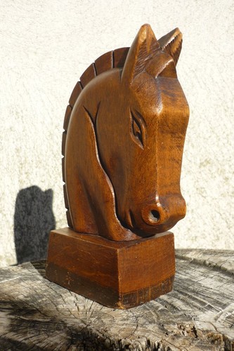 Statuette bois sculpté - statuette,