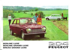 PEUGEOT 204 - 1969 - BERLINE BREAK / catalogue brochure dépliant prospectus