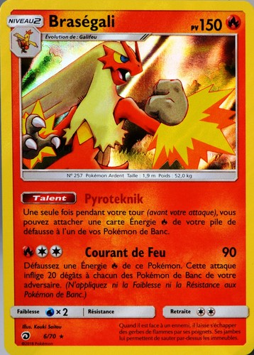 Carte pokémon braségali - carte,