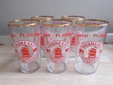 5 rares verres PUNCH PLANTEUR DUSQUESNE - FORT DE FRANCE - RHUM DUSQUESNE