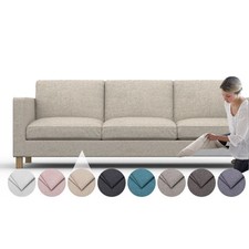 Housse confortable pour canapé 3 places Karlanda - mélange cachemire tissu...