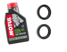 Honda NX 650 Dominator 1990 2000 Set Huile Motul 10W Et Joints D'Huile Fourche