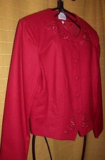 Très jolie VESTE-boléro brodée ETAM, Taille 42