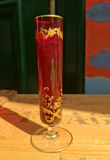 Soliflore Verre Dorures XIX