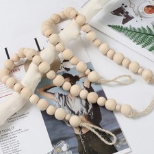  1 cordes de rideaux de rideaux de perle de bois de cordes de rideaux de rideaux