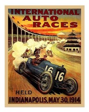 Art mural de course vintage