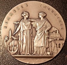 Médaille Commerce Industrie Exposition du Travail Niort 1933 par Cavelier Merley