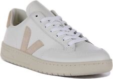 Veja V-12 Cuir Sable Suède Légers Sneakers Pour Hommes Blanc Beige UK 6 - 12
