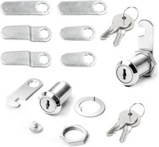 2Pcs Serrure Boîte Aux Lettres 20mm Alliage Zinc + 4 Clés + 8 Plaques Verrou