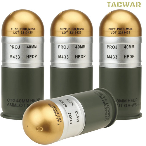 4pcs m433 40mm dummy grenades - m433,