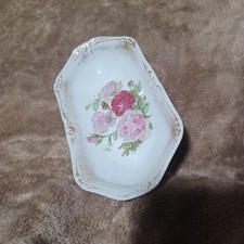 Gold-Trimmed Floral Trinket