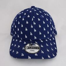 Chapeau casquette réglable New Era Kids 9Forty LA Dodgers enfant monogramme pic bleu marine 