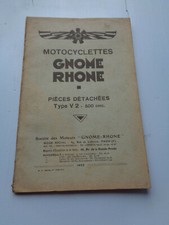 ANCIENNE NOTICE D'ENTRETIEN MOTEUR GNOME RHONE 500 cm3 1933 motocyclette moto